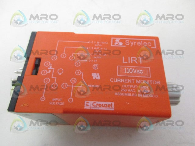 SYRELEC LIRT 110A CURRENT CONTROL *USED*