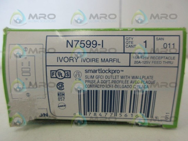 LEVITON N7599-1 OUTLET W/WALLPLATE *NEW IN BOX*
