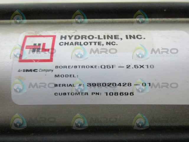 HYDROLINE Q5F-2.5X10 CYLINDER *USED*