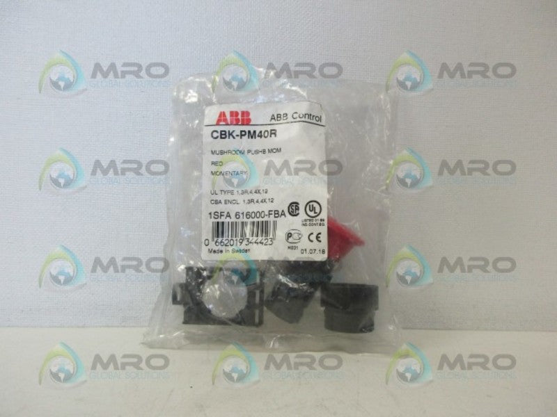 ABB CBK-PM40R MUSHROOM PUSHBUTTON *NEW IN FACTORY BAG*
