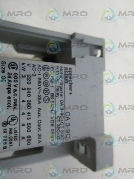 SPRECHER+SCHUH CA 3-PC MOTOR STARTER *NEW NO BOX*