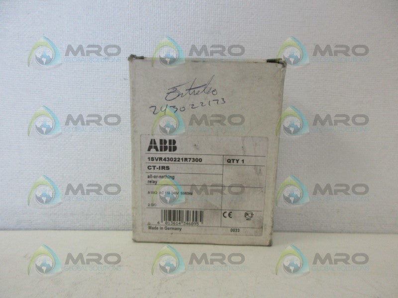 ABB CT-IRS DELAY TIME RELAY *NEW IN BOX*