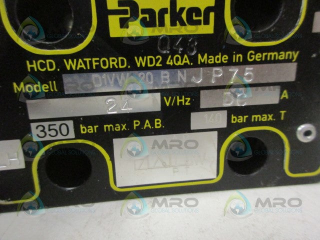 PARKER D1VW20BNJP75 DIRECTIONAL CONTROL VALVE *NEW NO BOX*
