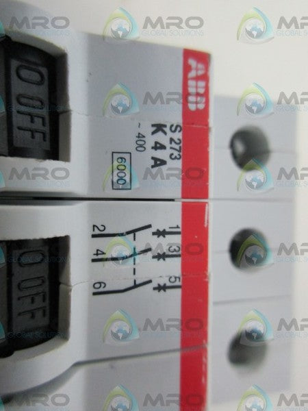 ABB S273-K4 CIRCUIT BREAKER 4A *NEW NO BOX*
