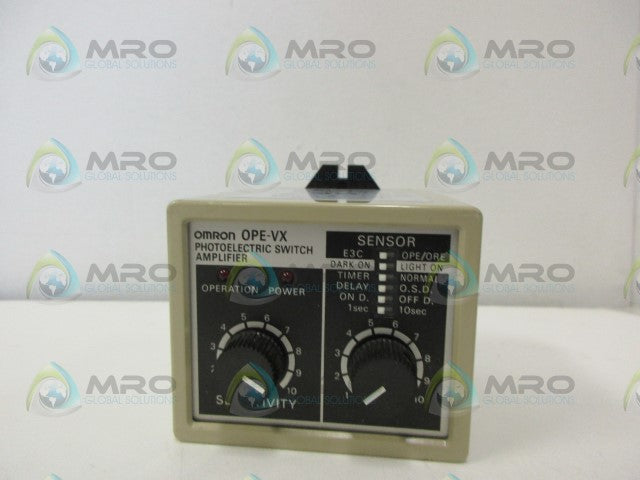 OMRON OPE-VX PHOTOELECTRIC SWITCH AMPLIFIER *USED*