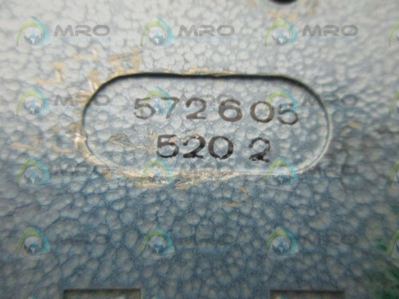 INDUSTRIAL MRO 572605 VALVE *USED*