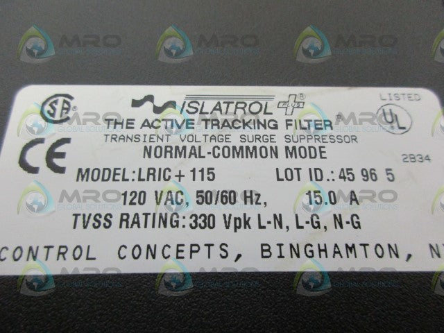 ISATROL LRIC+175 THE ACTIVE TRACKING FILTER *USED*