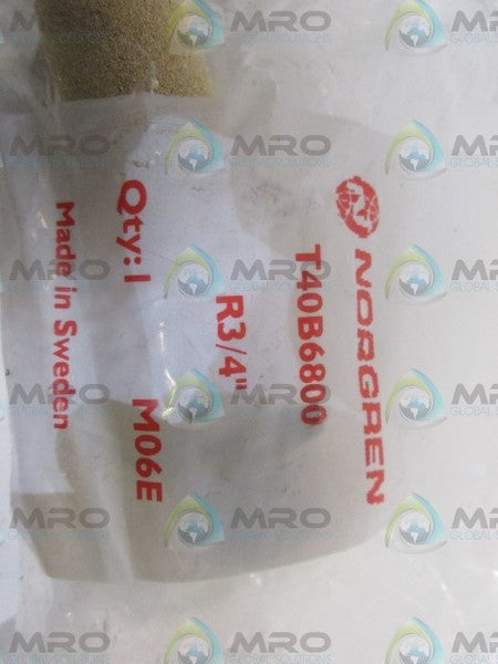 NORGREN T40B6800 R3/4 SINTERED SILENCER * NEW IN FACTORY BAG *