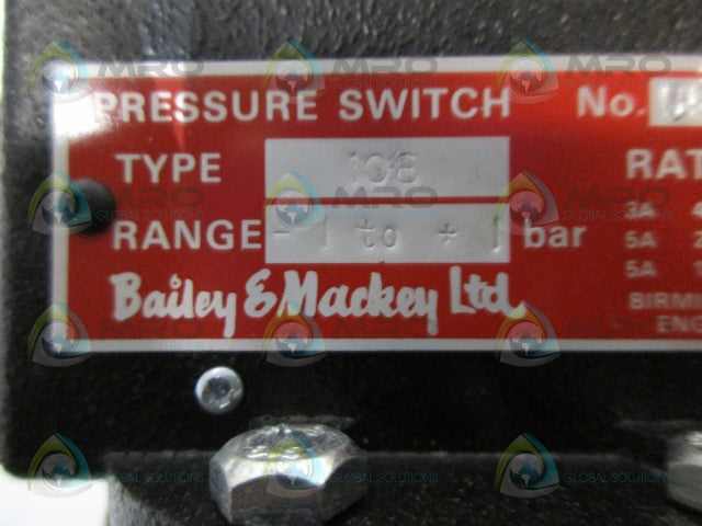 BAILEY MACKEY TYPE 108 PRESSURE SWITCH *NEW NO BOX*