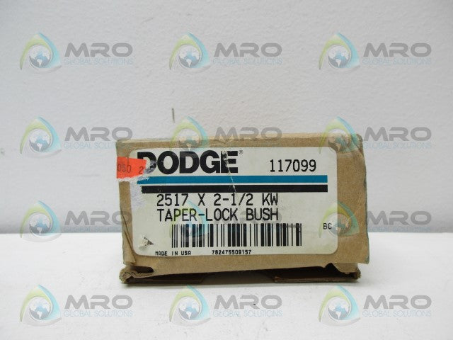 DODGE 117099 2517 TAPER LOCK BUSHING 2-1/2" *NEW IN BOX*