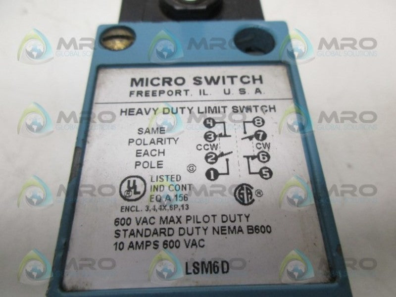 MICROSWITCH LSM6D LIMIT SWITCH *USED*