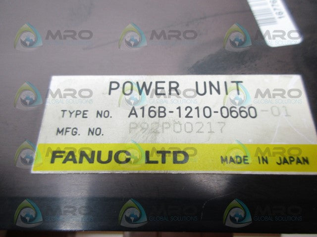 FANUC A16B-1210-0660-01 POWER UNIT *USED*