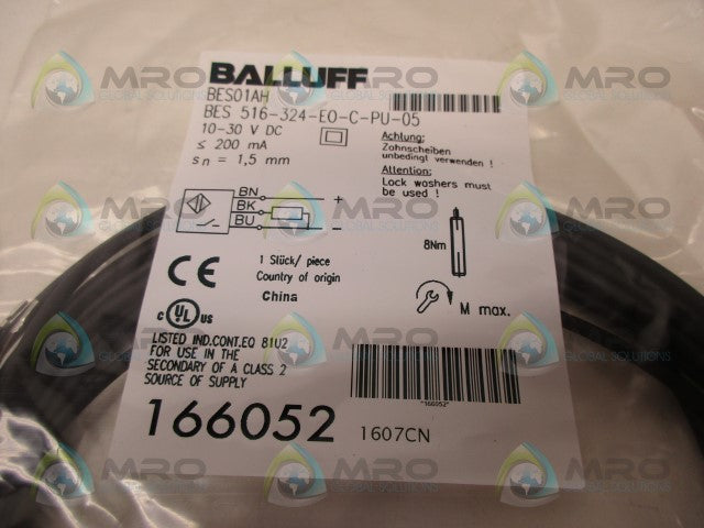 BALLUFF BES516-324-EO-C-PU-05 INDUCTIVE SENSOR  *NEW IN FACTORY BAG*