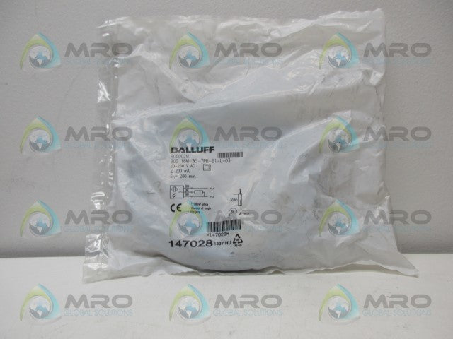 BALLUFF BOS18M-WS-7PB-B1-L-03 SENSOR *NEW IN FACTORY BAG*