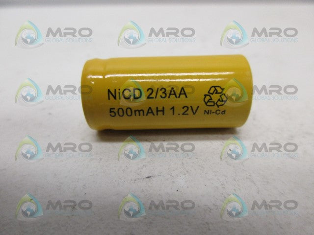 INDUSTRIAL MRO NICD 2/3AA 500MAH1.2V LITHIUM BATTARY *NEW NO BOX*
