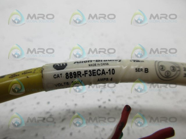 ALLEN BRADLEY 889R-F3ECA-10 SER B MICRO FEMALE CORDSET *USED*