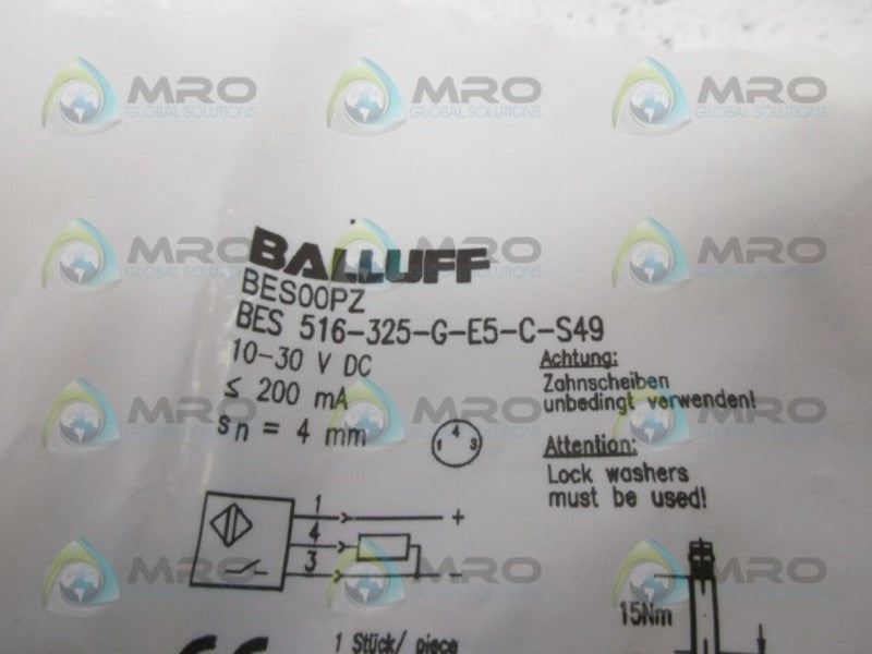 BALLUFF BES516-325-G-E5-C-S49 INDUCTIVE SENSOR * NEW IN FACTORY BAG *