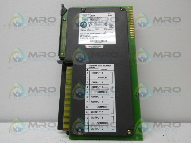 ALLEN BRADLEY 1771-OW/A SELECTABLE CONTACT OUTPUT MODULE *USED*