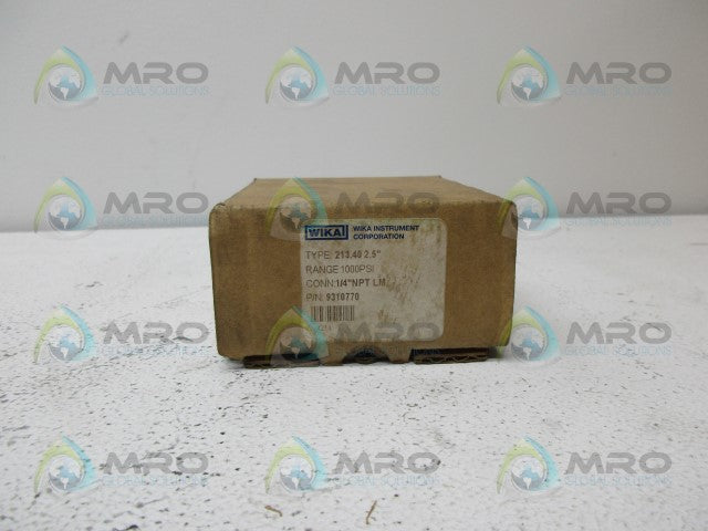 WIKA 213.402.5" 9310770 PRESSURE GAUGE *NEW IN BOX*