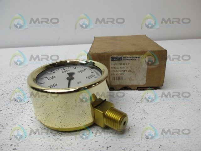 WIKA 213.402.5" 9310770 PRESSURE GAUGE *NEW IN BOX*