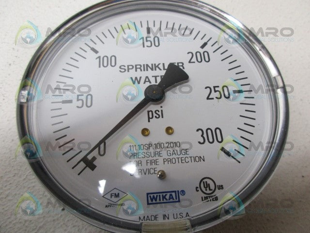 WIKA 11.10SP.1002010 PRESSURE GAUGE 0-300 PSI *NEW NO BOX*