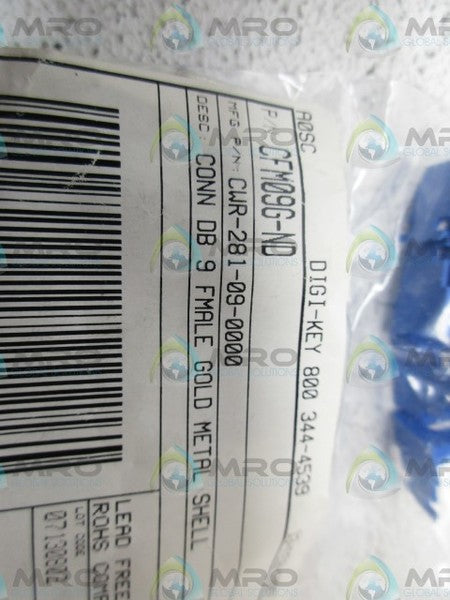 CW INDUSTRIES CFM09G-ND CONNECTOR (PKG OF 5) *NEW IN FACTORY BAG*