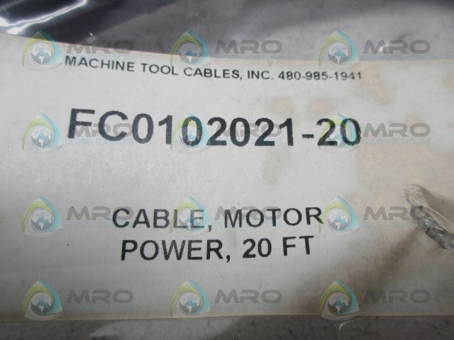 MACHINE TOOL CABLES FC0102021-20 MOTOR POWER CABLE *NEW IN FACTORY BAG*