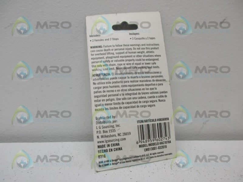BLUE HAWK 0656959 FERRULE & STOP KIT * NEW IN ORIGINAL PACKAGE *