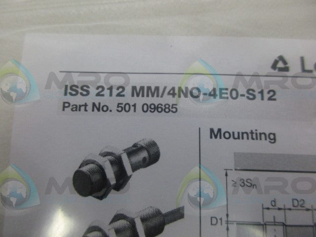 LEUZE ISS212MM/4NO-4E0-S12 50109685 INDUCTIVE SWITCH *NEW IN FACTORY BAG*