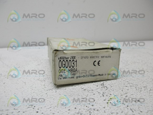 IFM EFECTOR OG0031 PHOTO ELECTRIC SENSOR *NEW IN BOX*