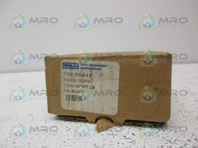 WIKA 9310770 PRESSURE GAUGE *NEW IN BOX*