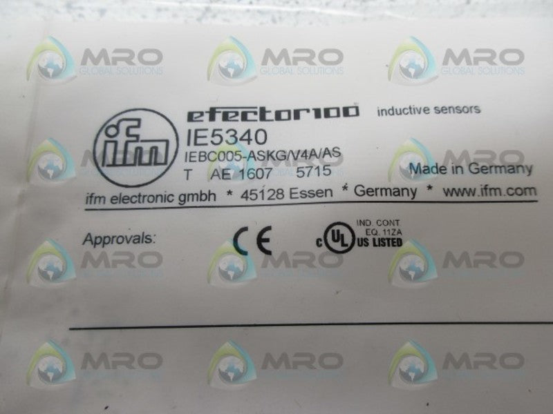 IFM EFECTOR IE5340 INDUCTIVE SENSOR * NEW IN FACTORY BAG *