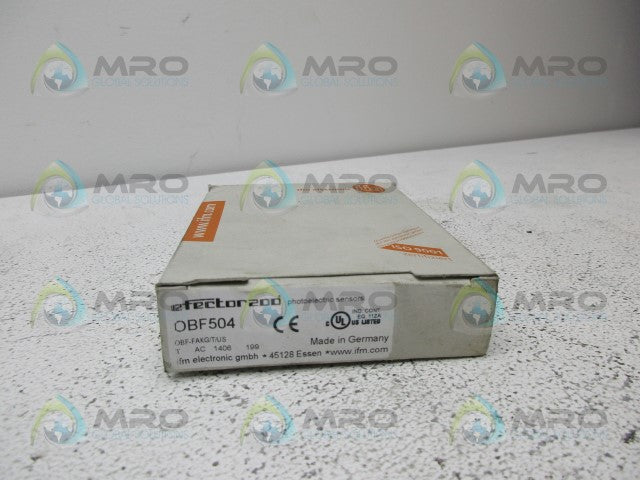 IFM EFECTOR OBF504 PHOTOELECTRIC SENSOR *NEW IN BOX*