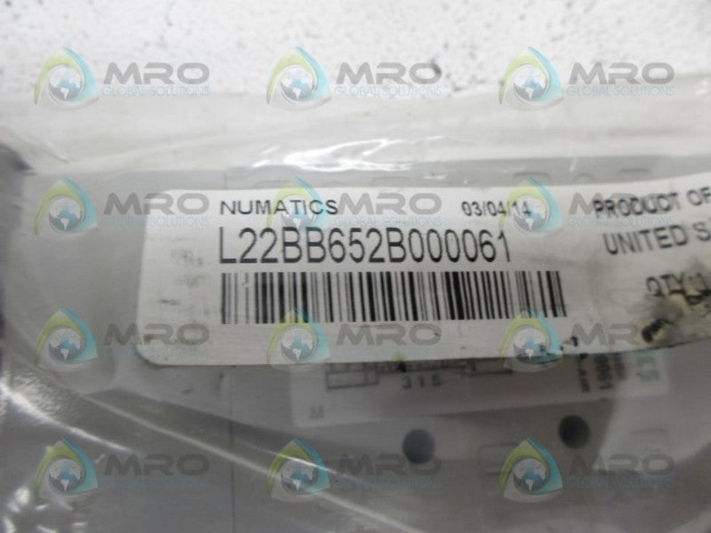 NUMATICS L22BB652B000061 SOLENOID VALVE *NEW IN FACTORY BAG*