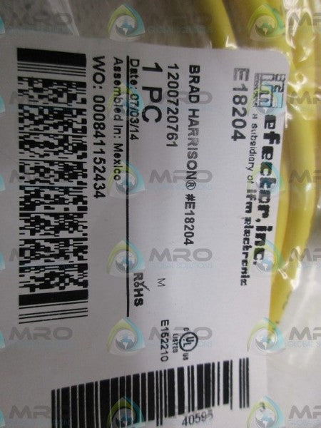 IFM EFECTOR E18204 CONNNECTOR *NEW IN FACTORY BAG*