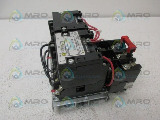 SQUARE D 8736SC08S COIL REVERSING STARTER W/OUT HEATER *USED*