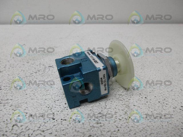 MAC VALVE  1111A-037 3-WAY VALVE PALM BUTTON *NEW NO BOX*