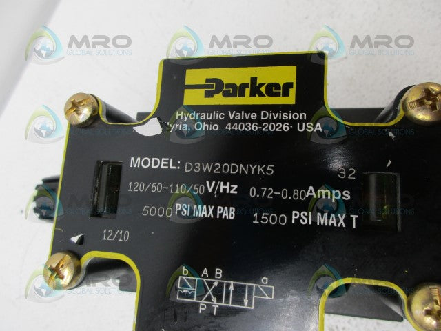 PARKER D3W20DNYK5 HYDRAULIC VALVE *NEW NO BOX*
