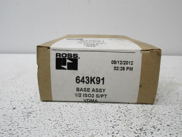 ROSS 643K91 VALVE BASE *FACTORY SEALED*