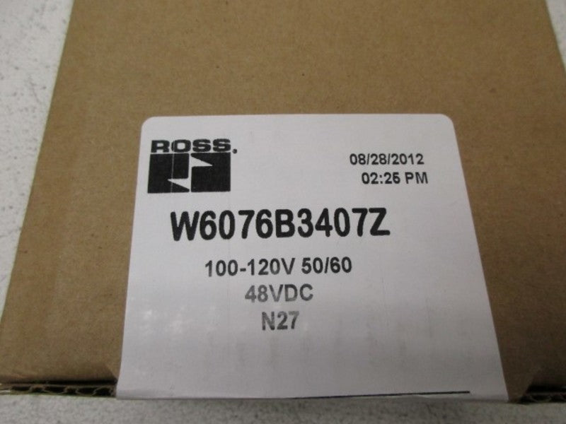 ROSS W6076B3407Z SOLENOID VALVE *FACTORY SEALED*