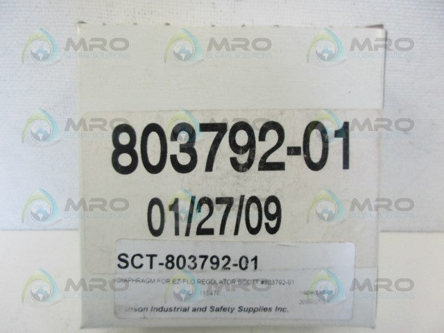 SCOTT 803792-01 DIAPHRAGM FOR EZ-FLO REGULATOR *NEW IN BOX*
