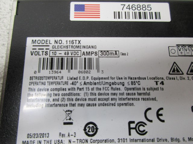 N-TRON 116TX ETHERNET SWITCH *NEW NO BOX*