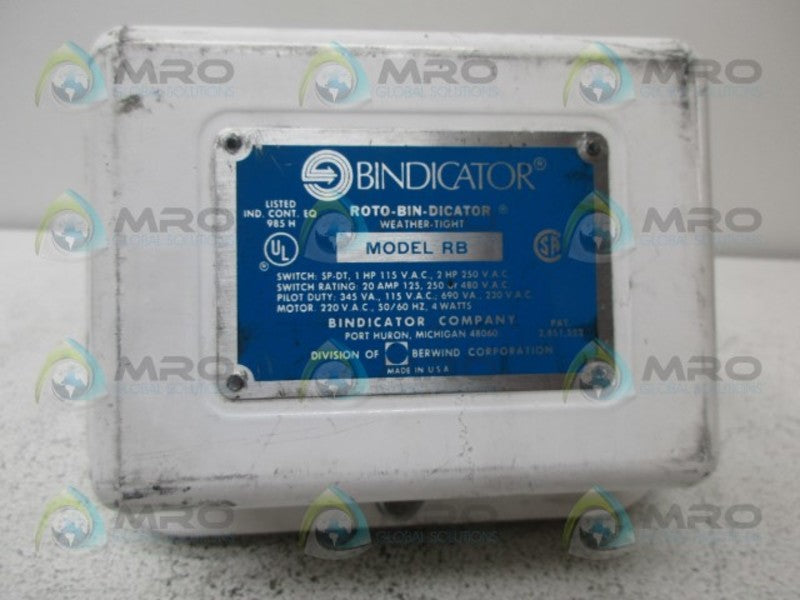 BINDICATOR MODEL RB ROTO-BIN-DICATOR *NEW NO BOX*