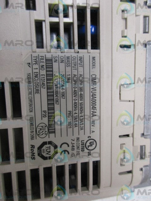 YASKAWA CLMR-VU4A0004FAA DRIVE (AS PICTURED) *USED*