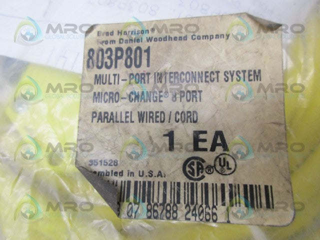DANIEL WOODHEAD 803P801 INTERCONNECT SYSTEM *NEW IN FACTORY BAG*