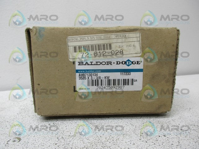 DODGE 117233 3535 TAPER LOCK BUSHING 3-3/8" *NEW IN BOX*