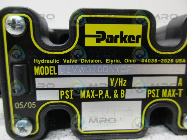 PARKER D1VW020DNYCF HYDRAULIC DIRECTIONAL VALVE *NEW NO BOX*