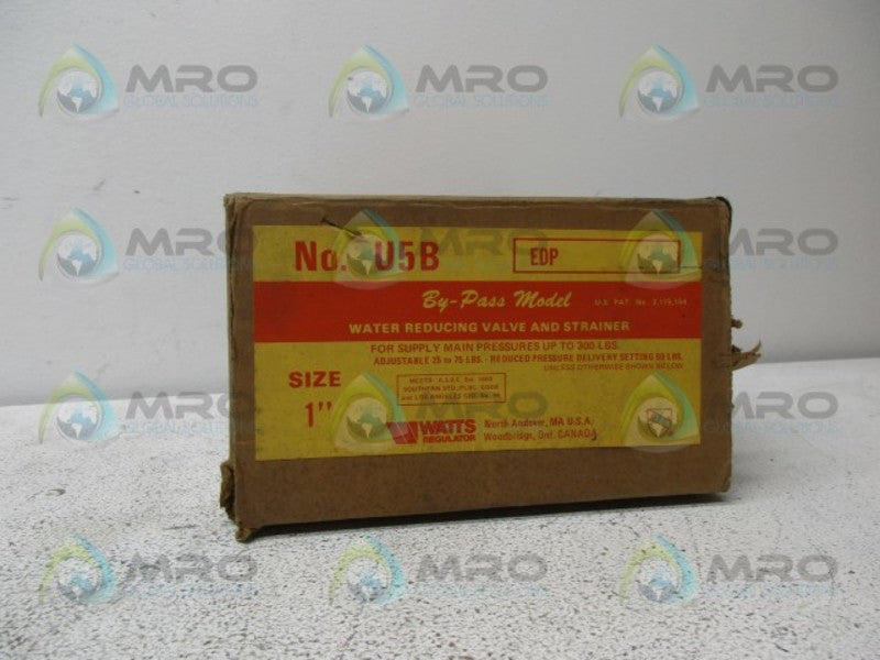 WATTS U5B WATER REDUCING VALVE & STRAINER *NEW IN BOX*