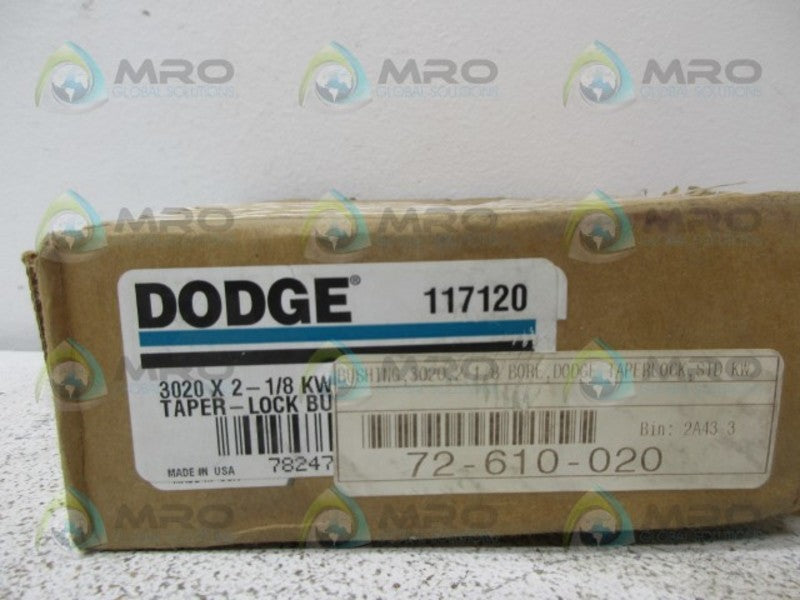 DODGE 117120 3020 TAPER LOCK BUSHING 2-1/8" *NEW IN BOX*