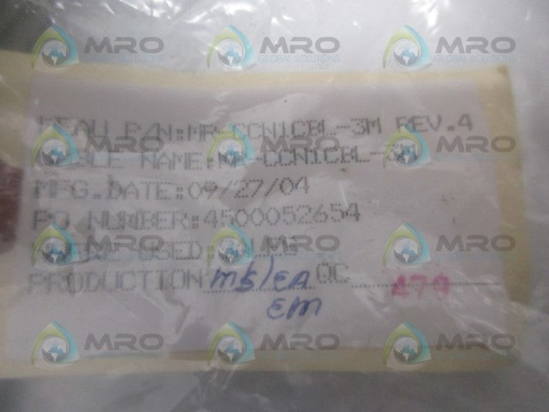 INDUSTRIAL MRO MR-CCN1CBL-3M REV.4 CORDSET *NEW IN FACTORY BAG*